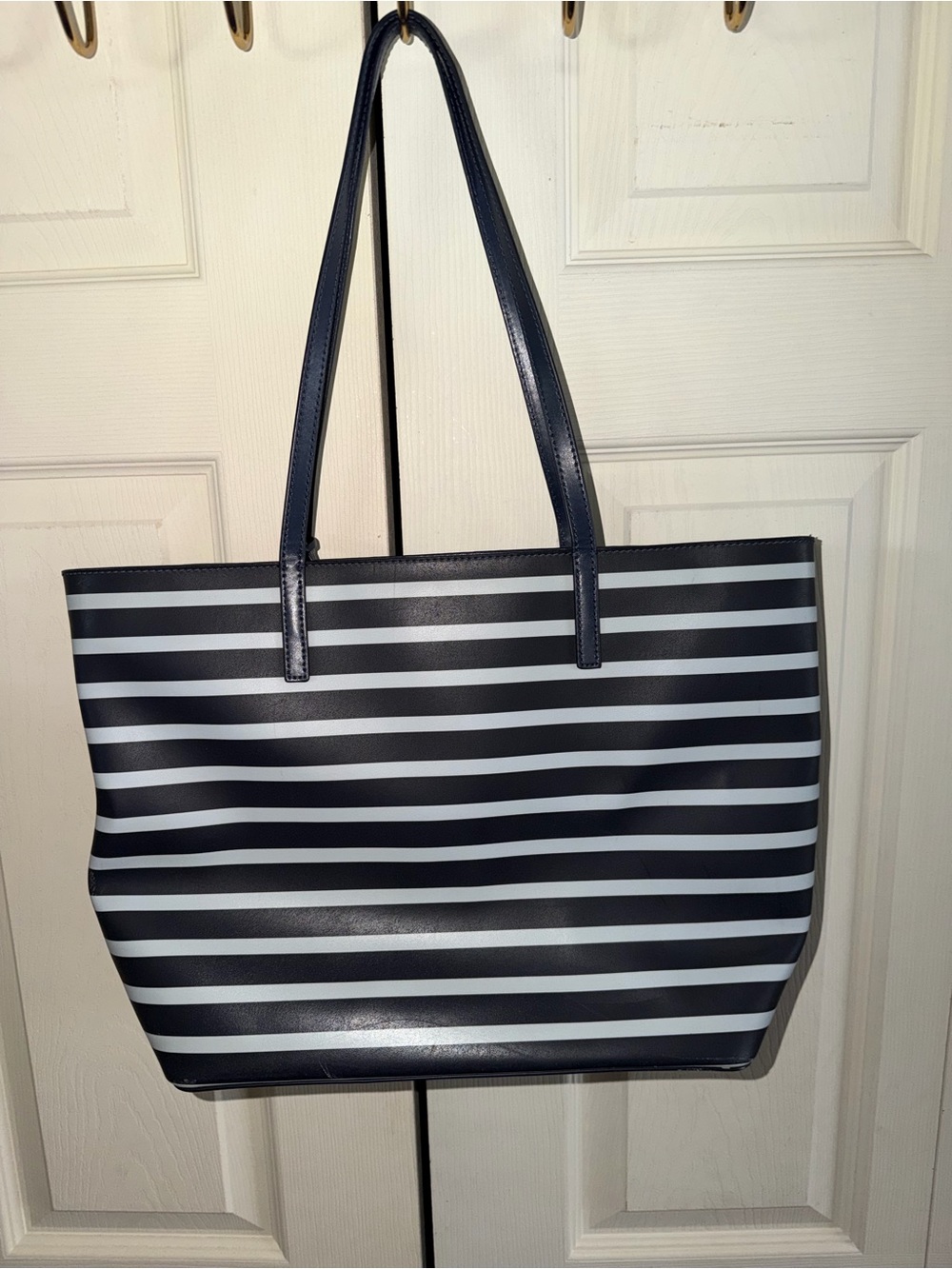 kate spade Navy and grey  Striped Shoulder Tote - Picture 2 of 6